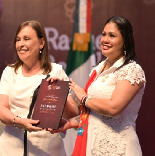 Raquel Bonilla presenta su informe en Veracruz