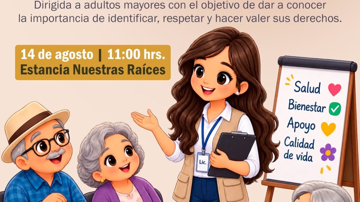 SMDIF ofrece plática para adultos mayores sobre sus derechos