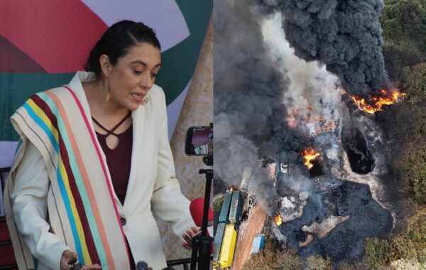 Continúan medidas de seguridad tras incendio en Jáltipan