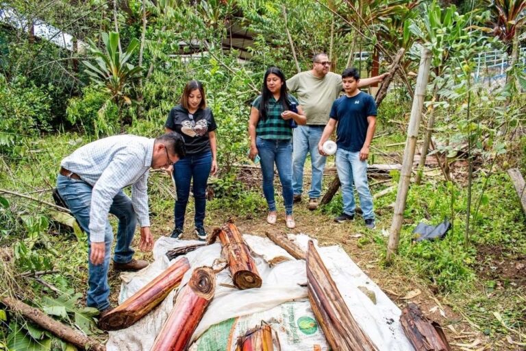 Cursos de composta y huertos escolares en Ixhuatlán