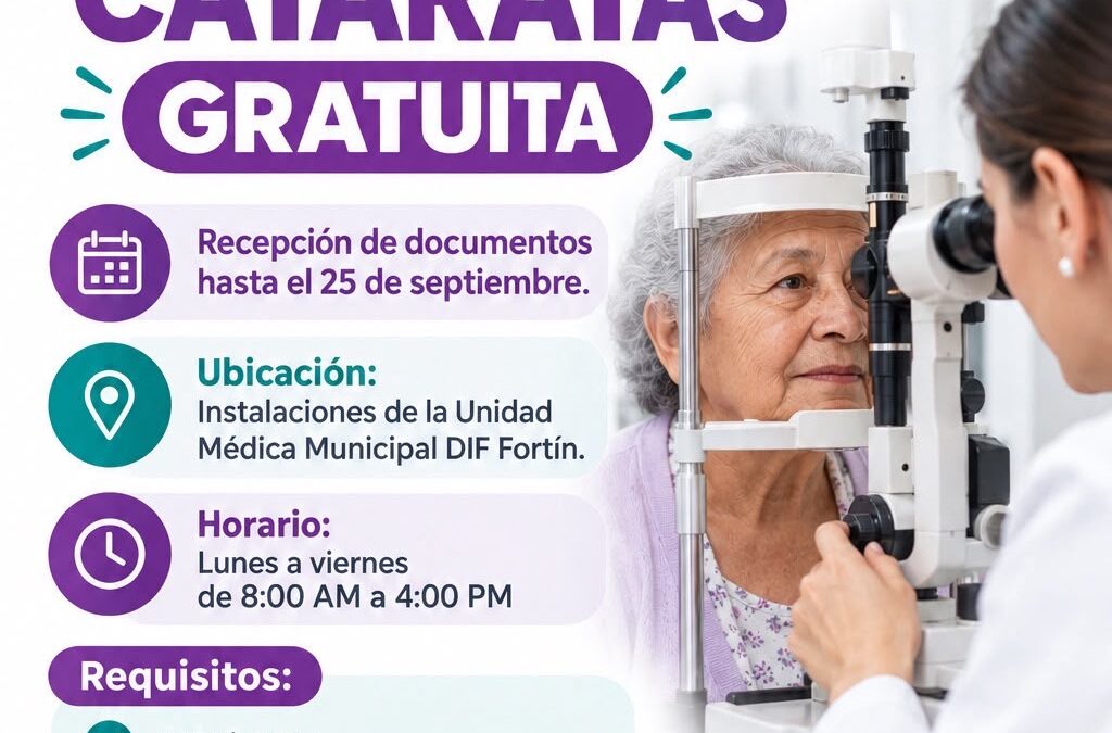 DIF Fortín mantiene abierta inscripción para cirugía de cataratas