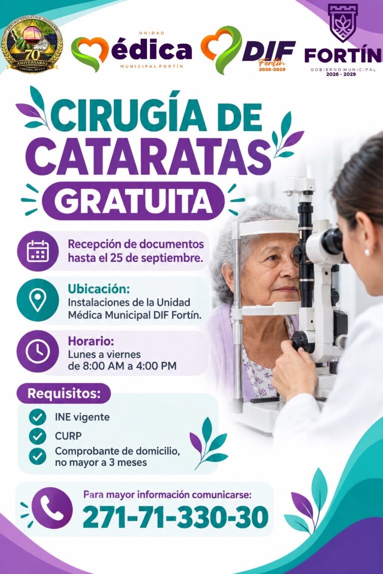 DIF Fortín mantiene abierta inscripción para cirugía de cataratas