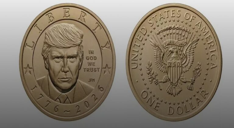 EEUU emite monedas de un dólar con imagen de Trump