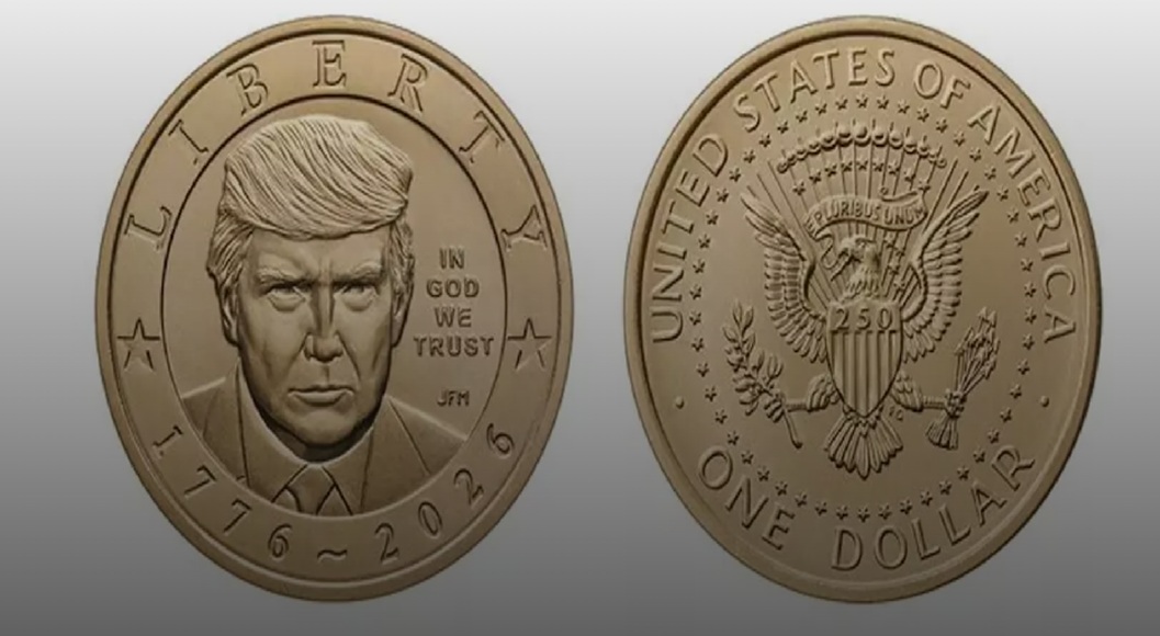 EEUU emite monedas de un dólar con imagen de Trump