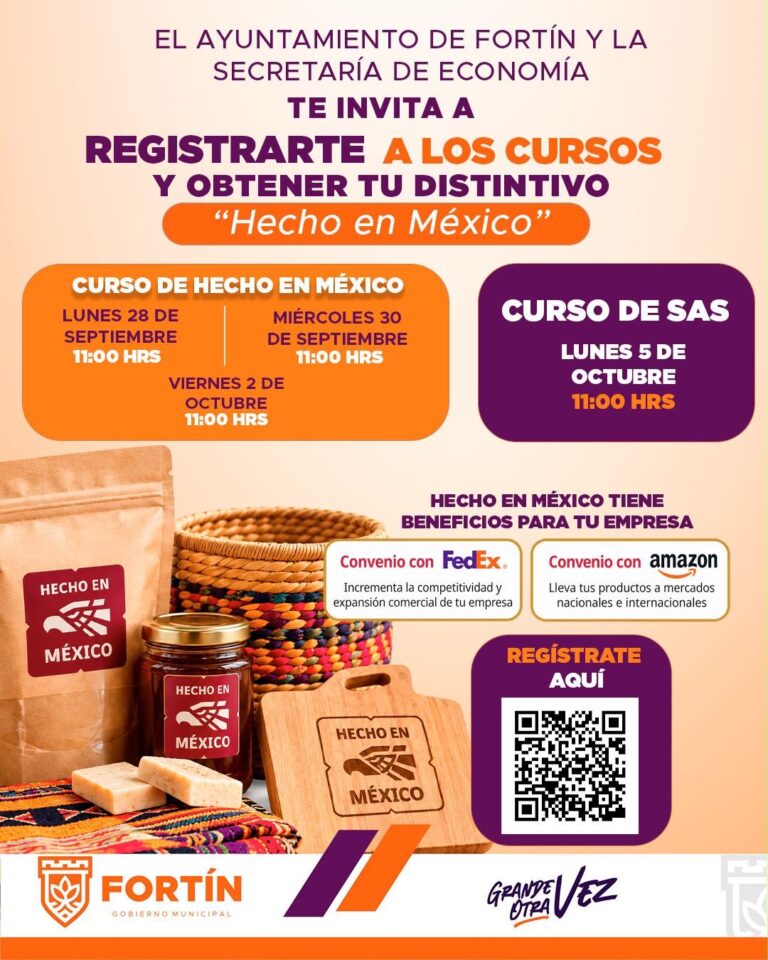 Fortín ofrece cursos para obtener el distintivo Hecho en México