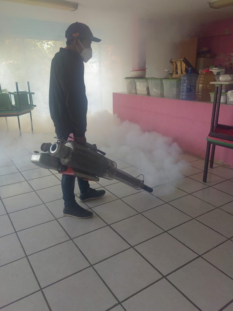 Fumigaciones en escuelas de Fortín para prevenir dengue