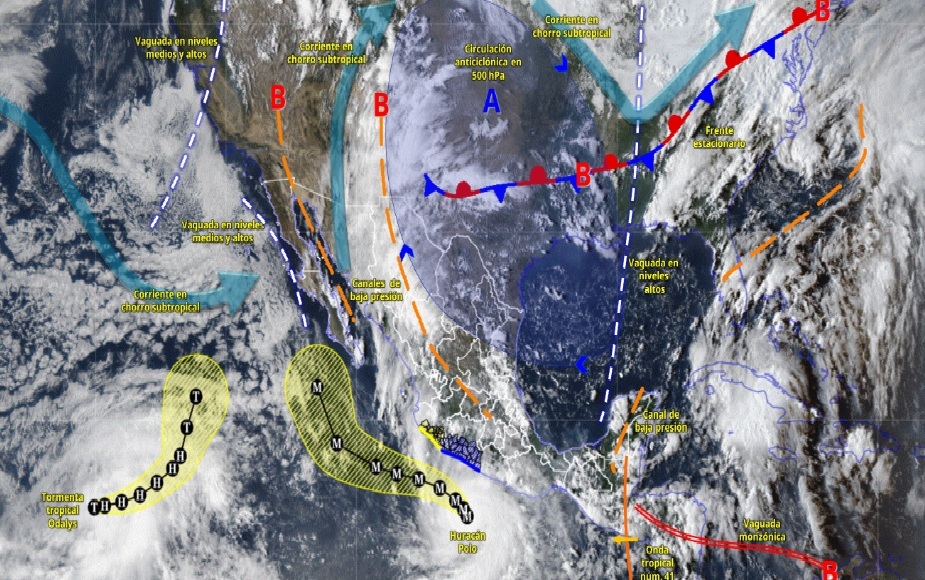 Huracán Polo provocará lluvias intensas en varios estados