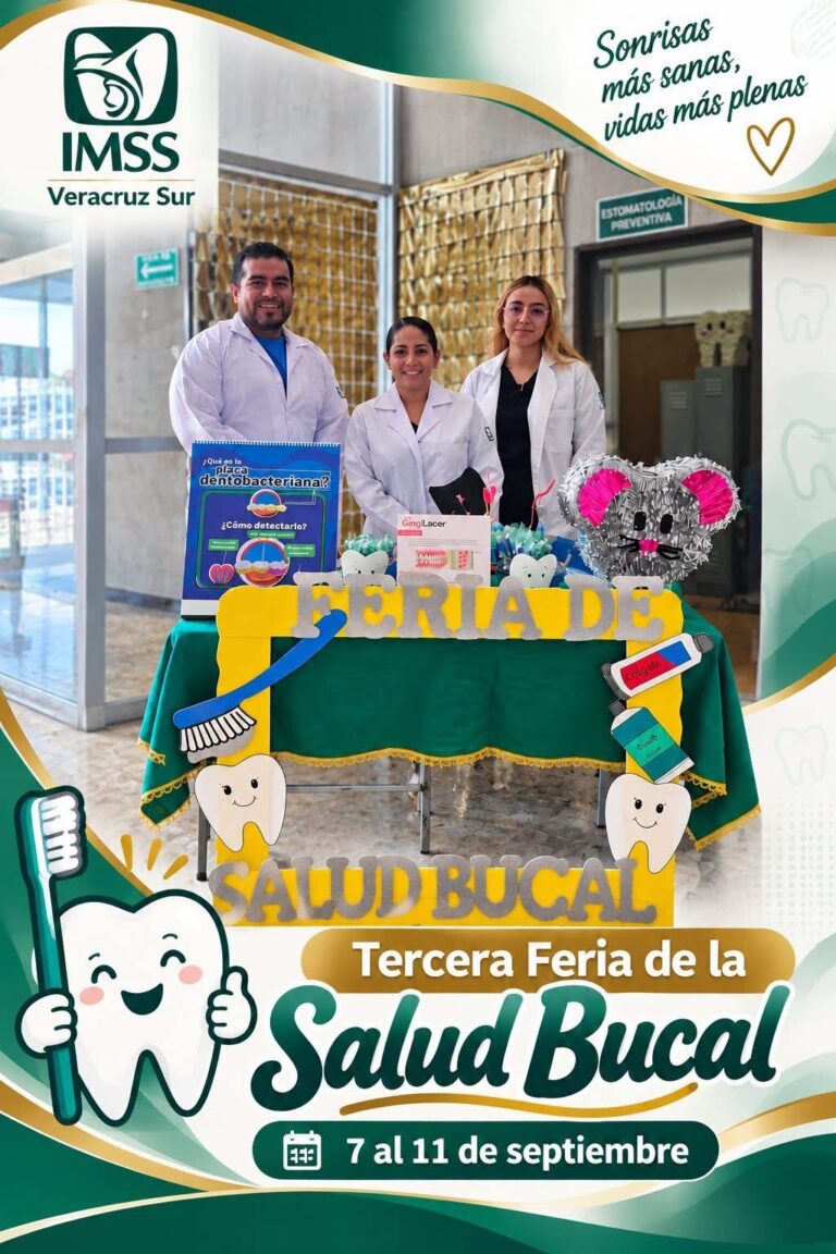 IMSS Veracruz Sur celebra Tercera Feria de Salud Bucal