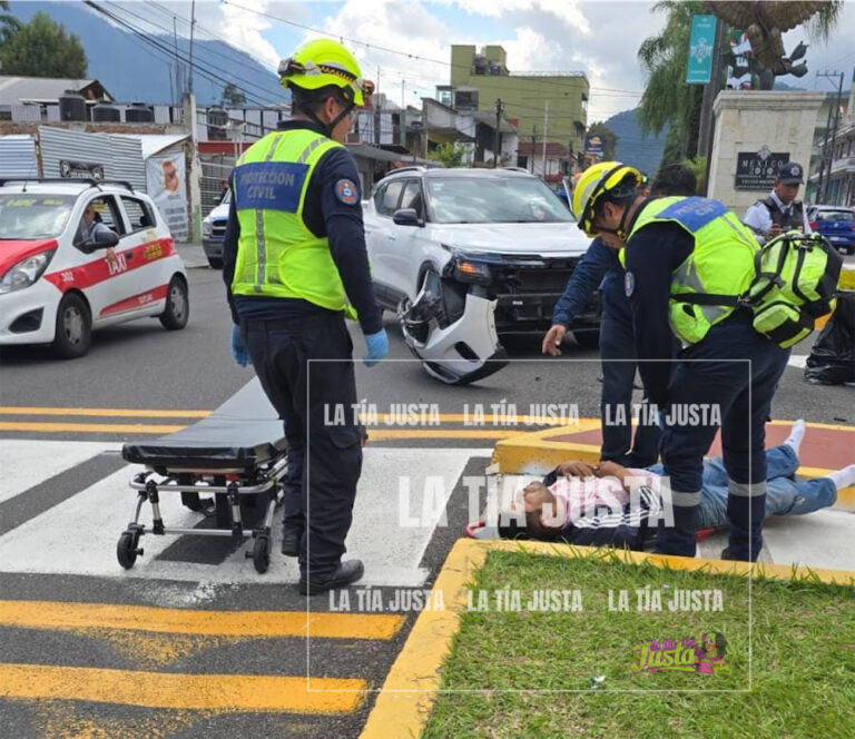 Motociclista hospitalizado tras choque con camioneta en Orizaba