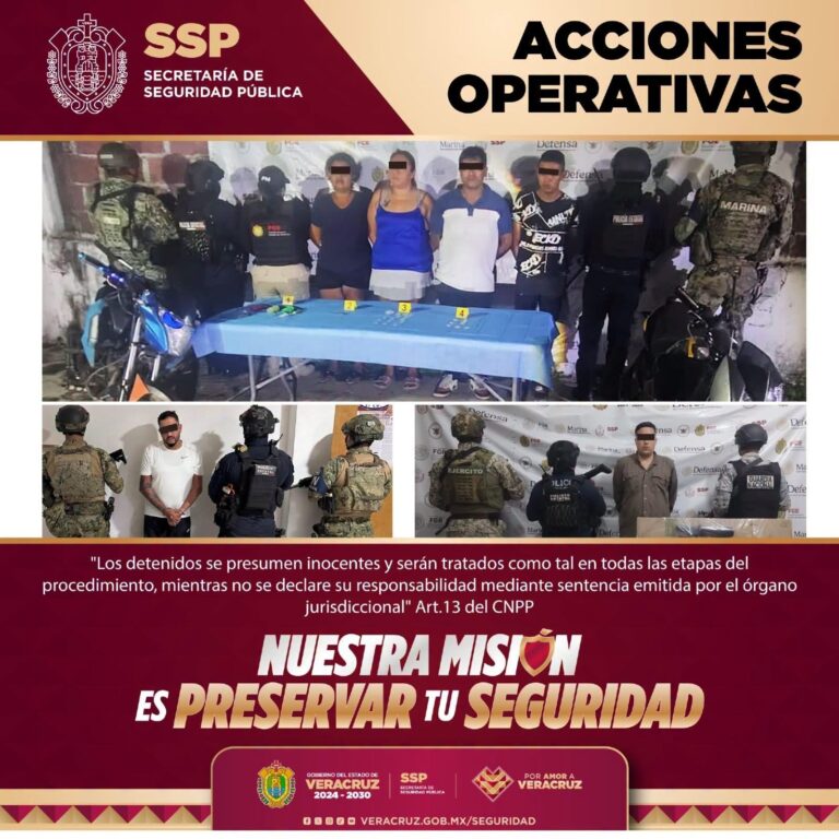 Operativos en Veracruz dejan 48 detenidos y drogas aseguradas