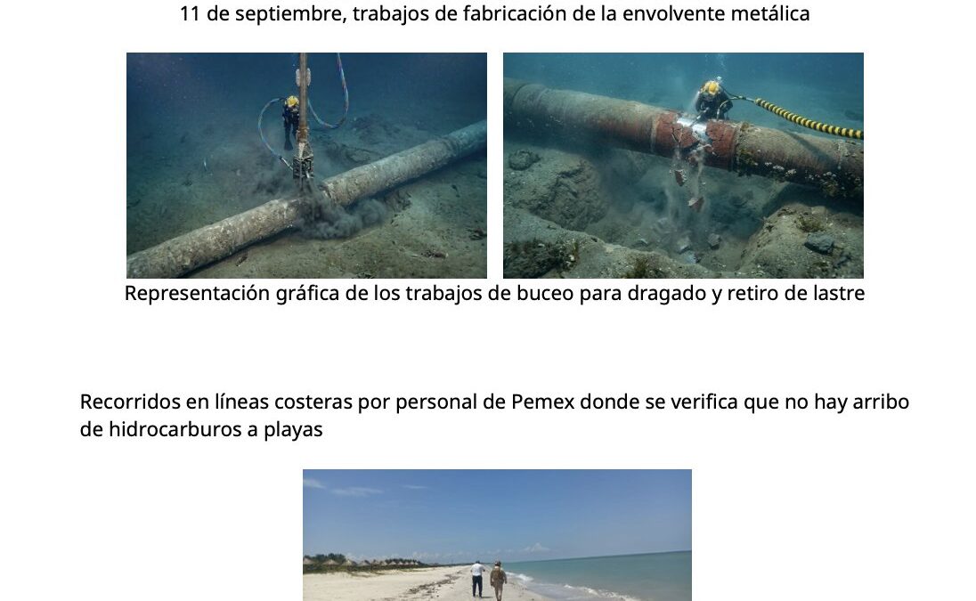 Pemex maneja derrame de petróleo en el Golfo de México