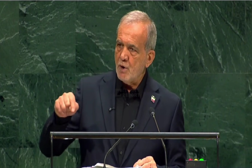 Pezeshkian critica a EU y Israel en la ONU