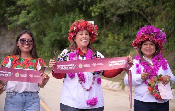 Rocío Nahle inaugura nuevo tramo carretero en Huasteca veracruzana