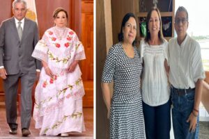 Rocío Nahle lució vestido cordobés en el Grito de Independencia