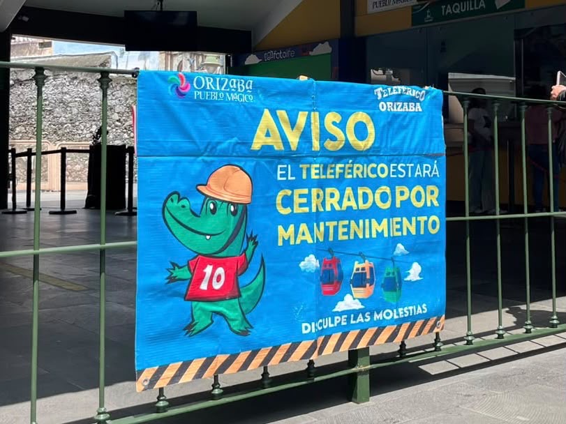 Teleférico de Orizaba detiene servicio por revisión de seguridad