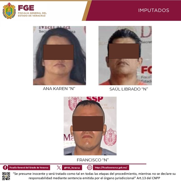 Tres detenidos por secuestro y extorsión en Xalapa