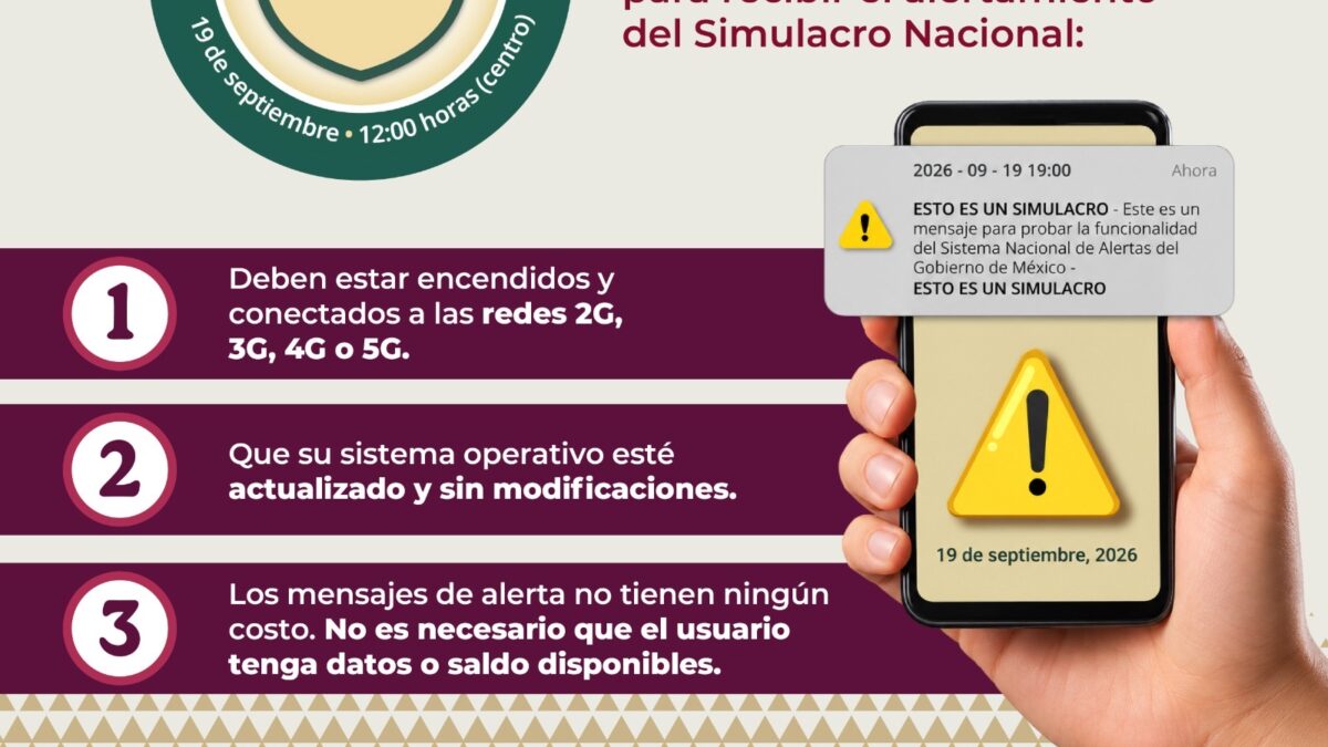 Veracruz se une al Segundo Simulacro Nacional 2026