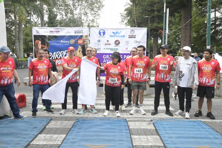Carrera End Polio Now impulsa la salud pública en Xalapa