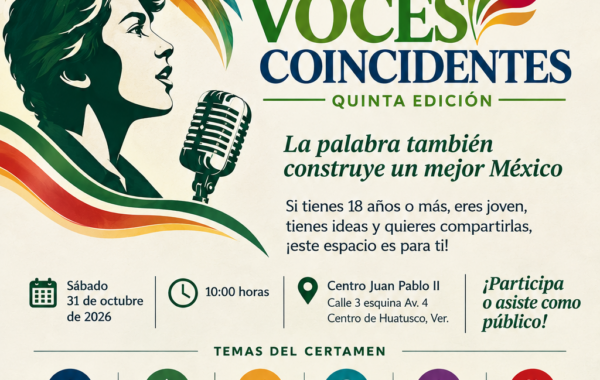 Certamen nacional de oratoria ‘Voces Coincidentes’ en Huatusco