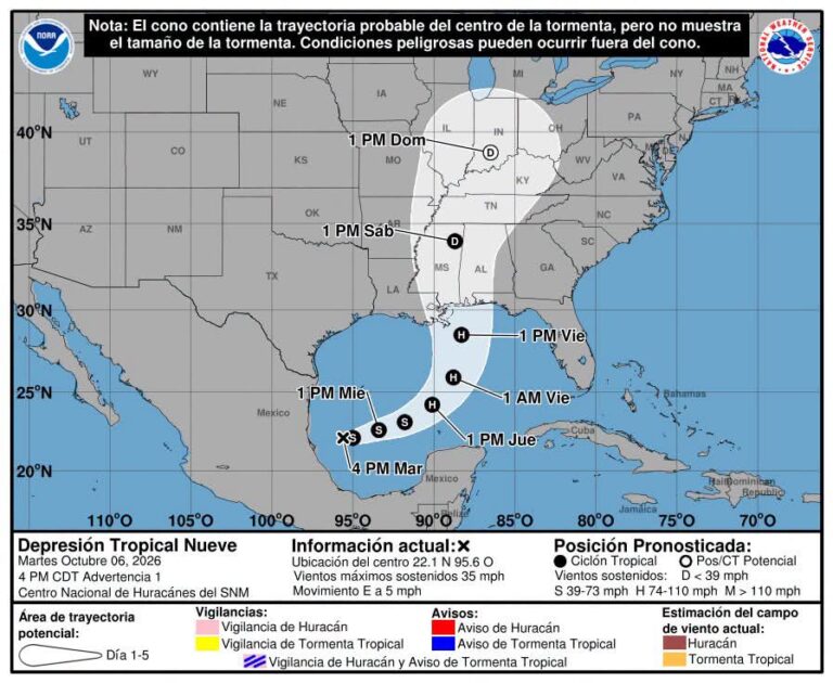 Ciclón Isaías podría formarse en el Golfo de México