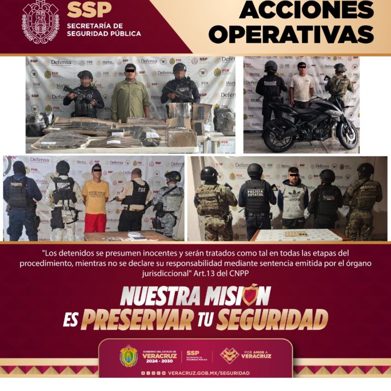 Detenciones y aseguramientos en operativos de seguridad