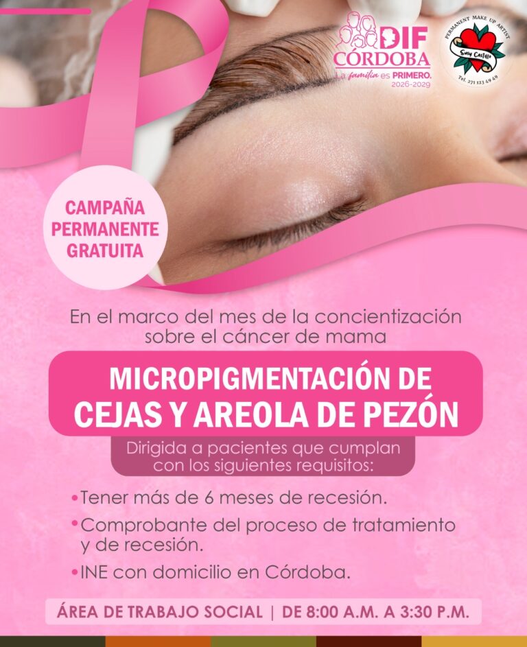 DIF Córdoba ofrece micropigmentación a sobrevivientes de cáncer de mama