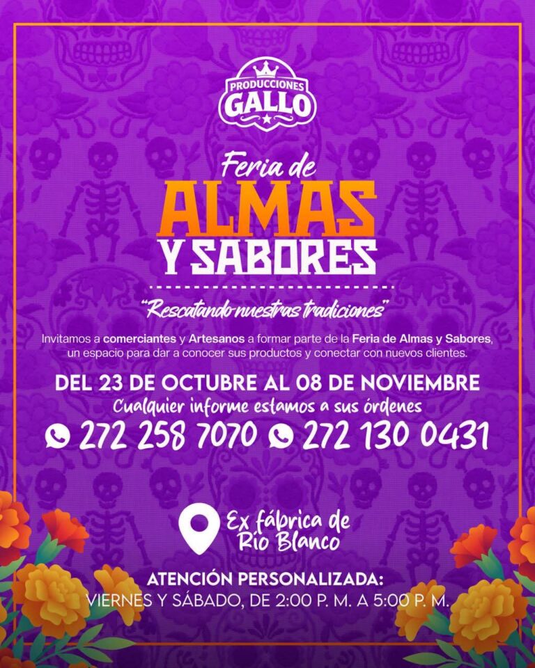 Feria de Todos Santos ‘Almas y Sabores’ en Río Blanco