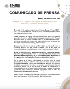 Guadalupe Taddei renuncia a la presidencia del INE
