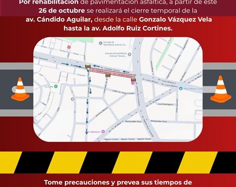 Inician trabajos de bacheo en avenida Cándido Aguilar