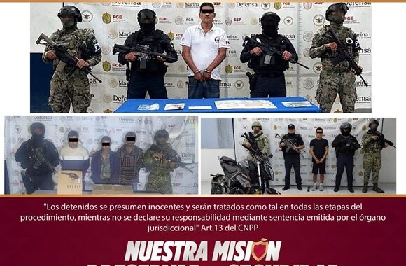 Operativos en Veracruz resultan en 33 detenidos y seis víctimas