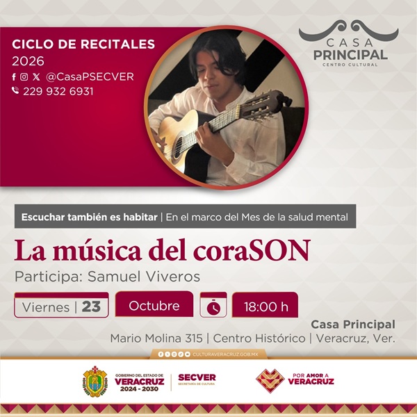 Recitales musicales en el Centro Cultural Casa Principal