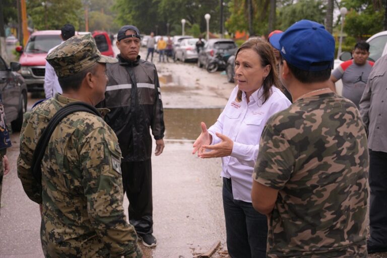Rocío Nahle supervisa atención a afectados por el Frente Frío No. 2