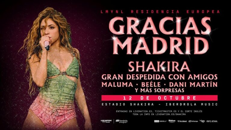 Shakira cierra su residencia en Madrid con concierto especial