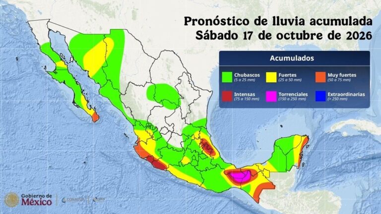 Sheinbaum advierte sobre lluvias por huracán Trudy y frente frío