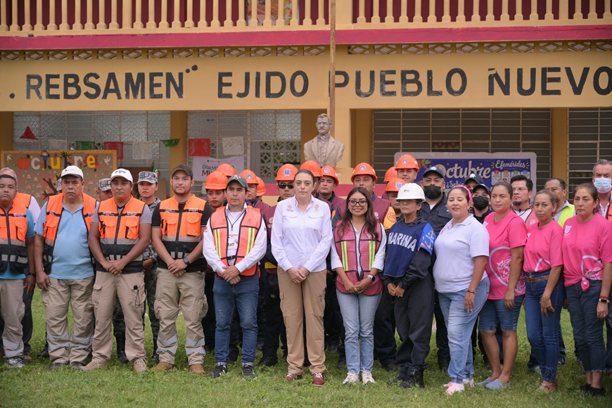 Simulacro del SAT-VN en Poza Rica y Álamo evaluó respuesta ante emergencias